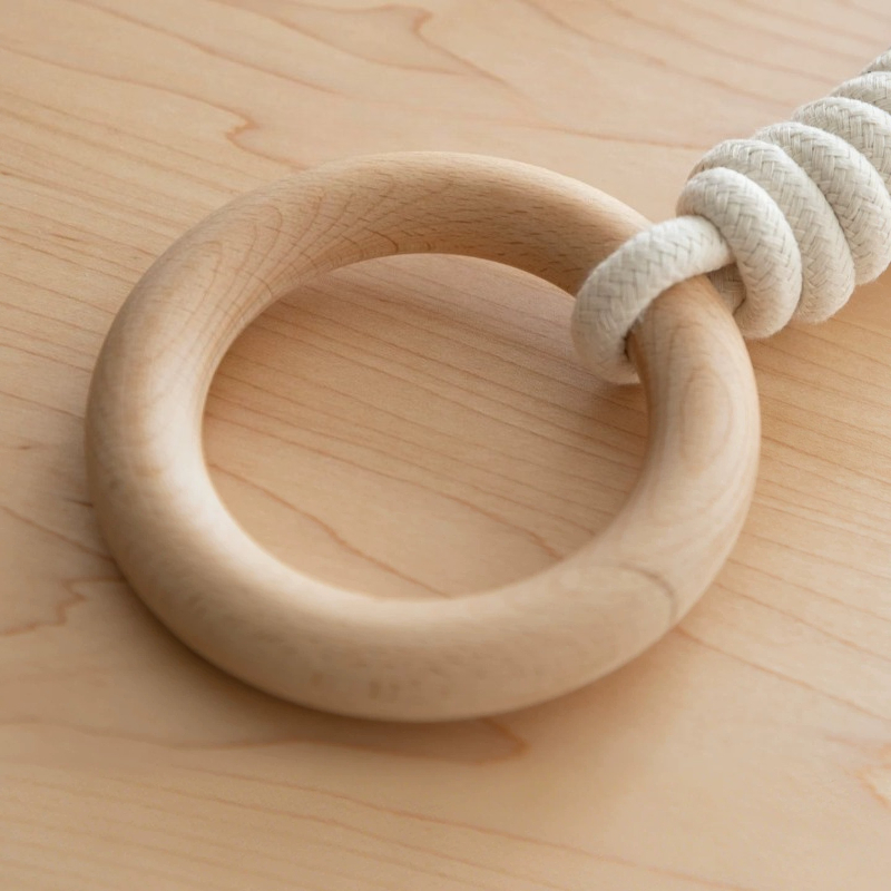 Gymnastic Ring Wood - Ring gantung tempat tidur, aksesoris kayu