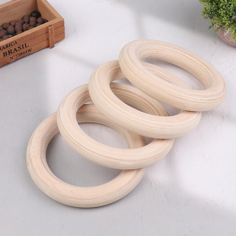 Gymnastic Ring Wood - 2 Buah/Pasang Cincin Senam Crossfit Portabel