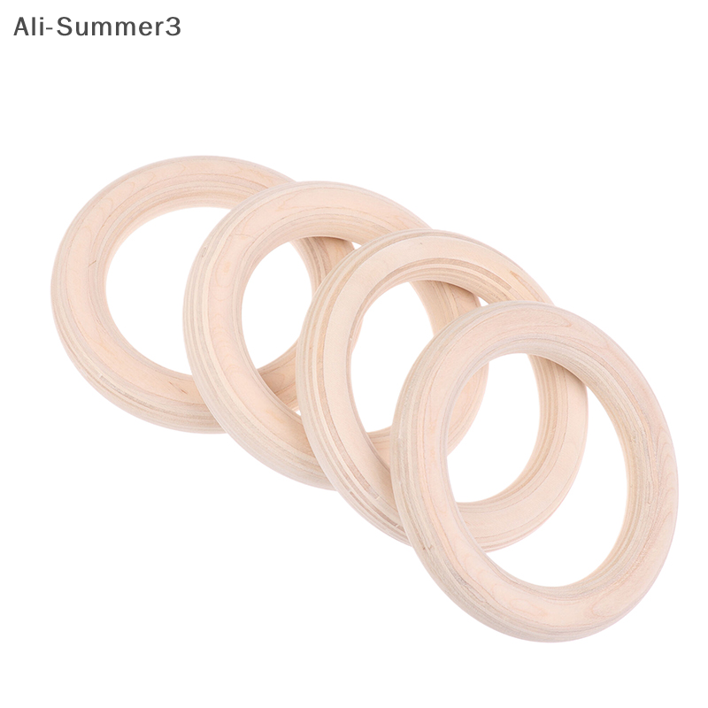 Gymnastic Ring Wood - 2 Buah/Pasang Cincin Kayu Portabel untuk
