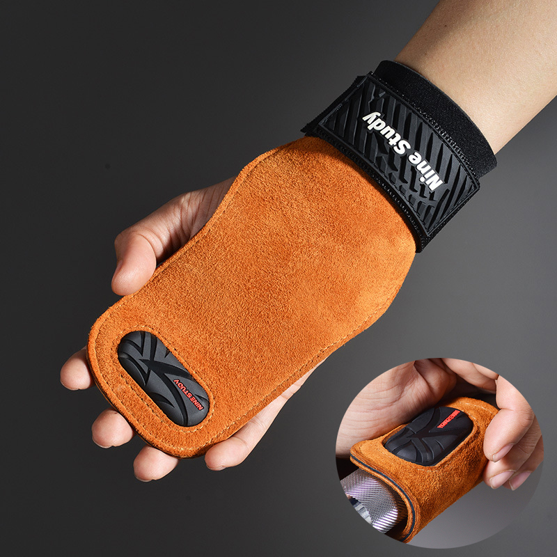 Crossfit Workout Gear - Sarung tangan olahraga kulit sapi, sarung