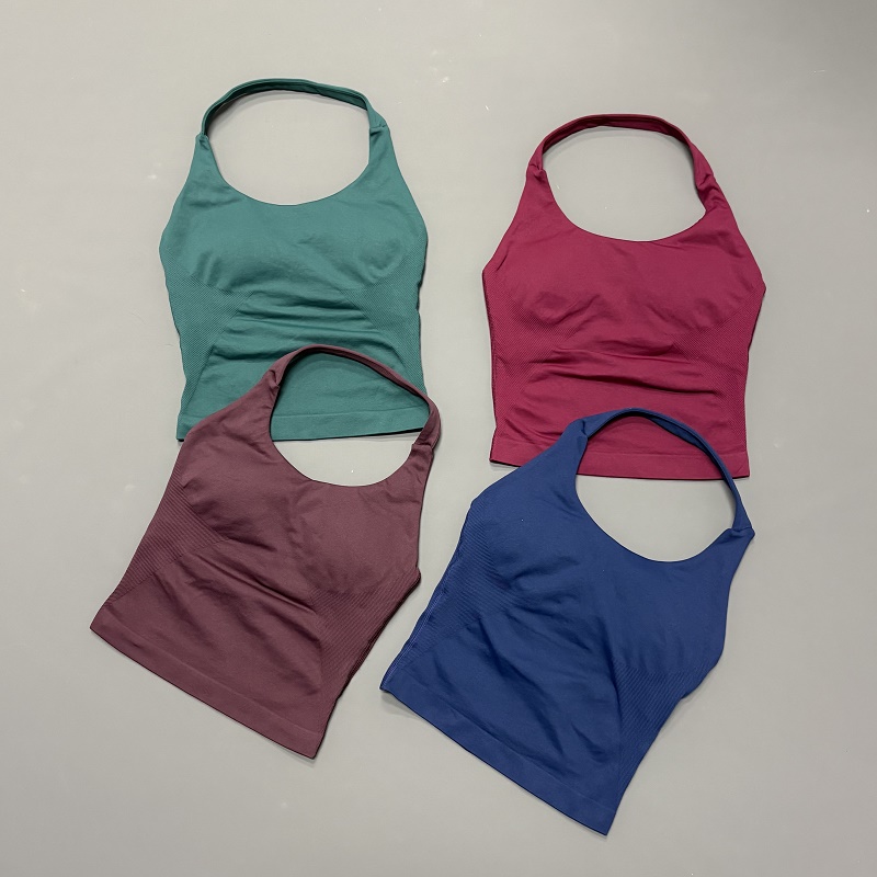Crossfit Yoga - Atasan Olahraga Wanita Halter Neck Tanpa