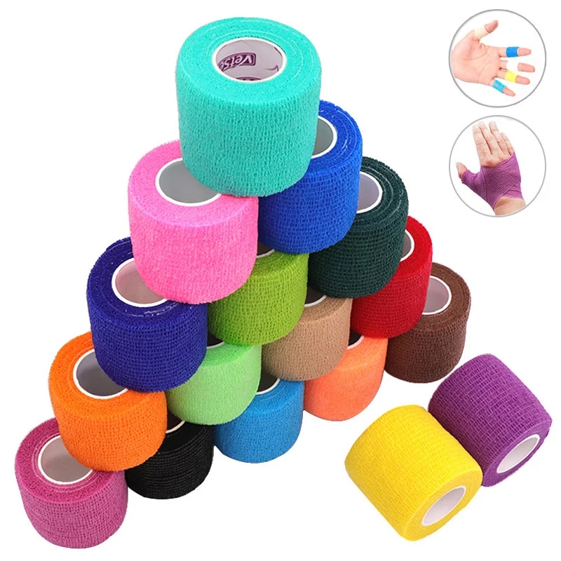Finger Tape Athletic - Plester Olahraga Hitam Perekat Elastis, Perban