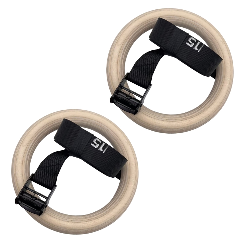 Gymnastic Ring Wood - Q84C Cincin Senam Kayu yang Dapat