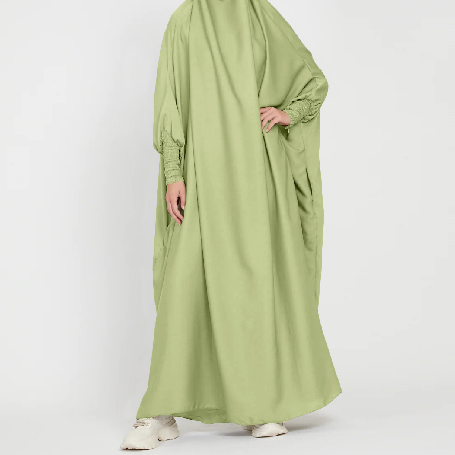 Crossfit Indonesia - Gaun Jubah Warna Solid Gaun Panjang