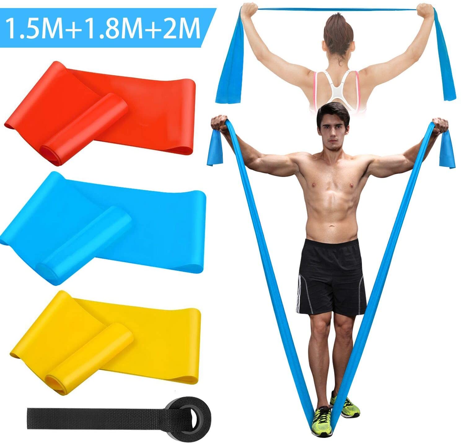 Crossfit Workout Gear - Pita Kebugaran Elastis 3 Buah Pita