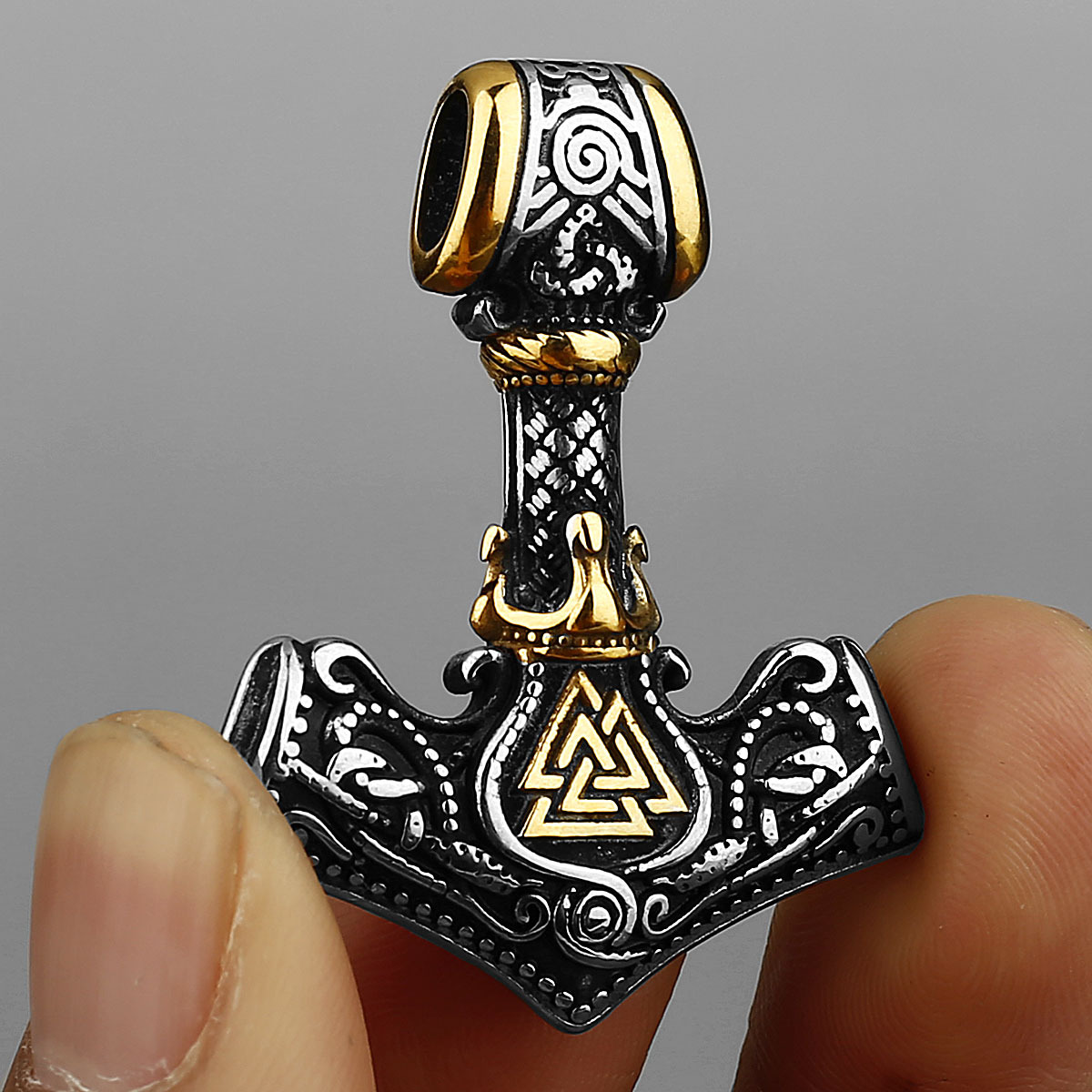 Battle Rope Anchor - Kalung Liontin Rune Viking Baja Tahan