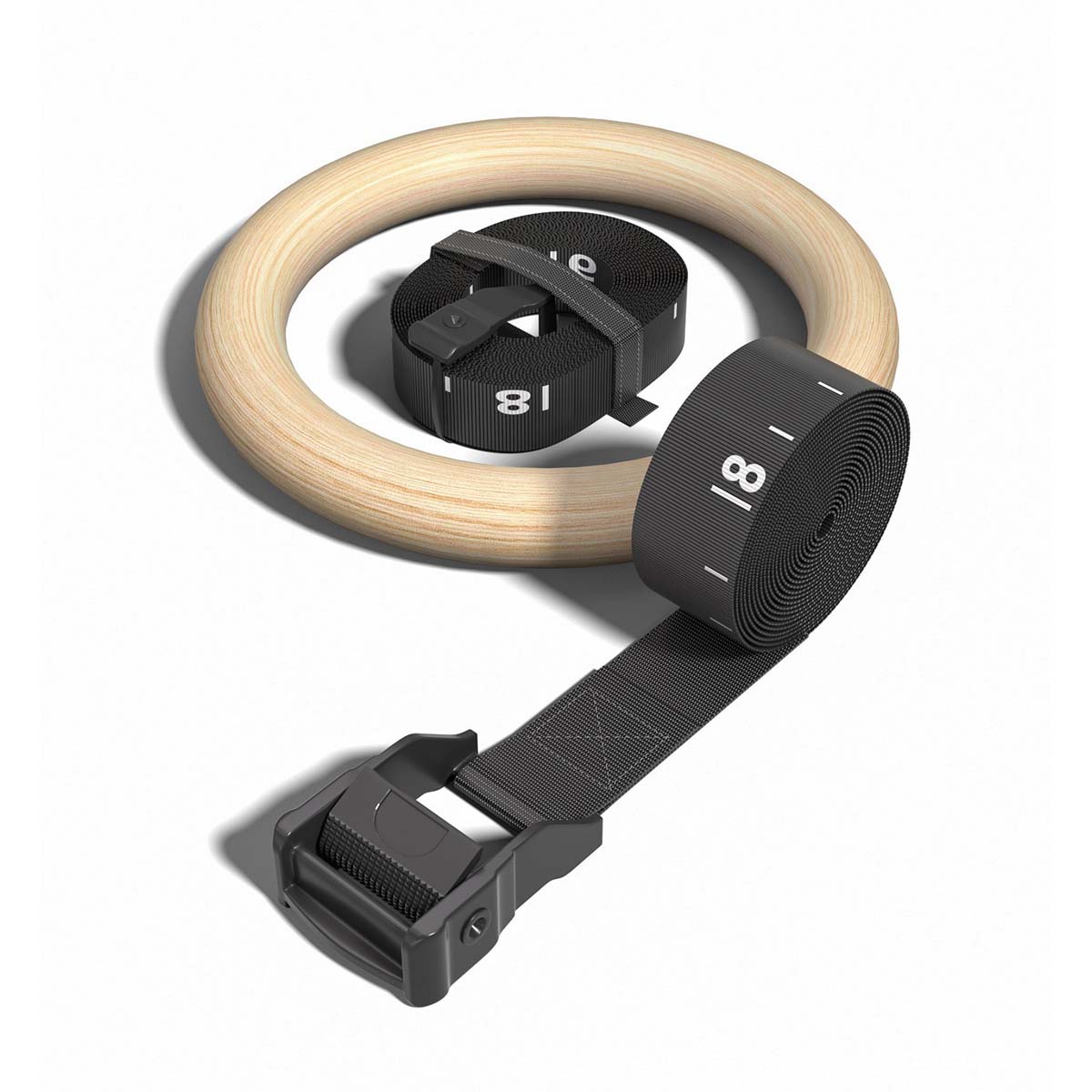 Gymnastic Ring Wood - Ring Senam Kayu yang Dapat Disesuaikan
