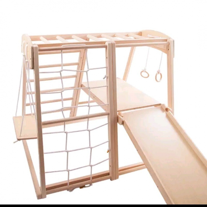 Taman Bermain Dalam Ruangan Mo - Gymnastic Ring Wood ulasan dan harga
