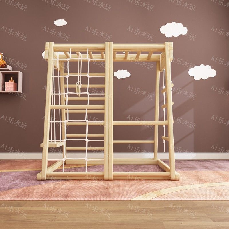 Taman Bermain Dalam Ruangan Mo - Gymnastic Ring Wood ulasan dan harga