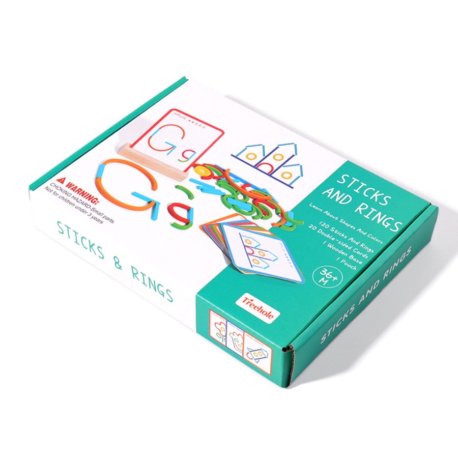Mainan puzzle pendidikan awal  - Gymnastic Ring Wood ulasan dan harga