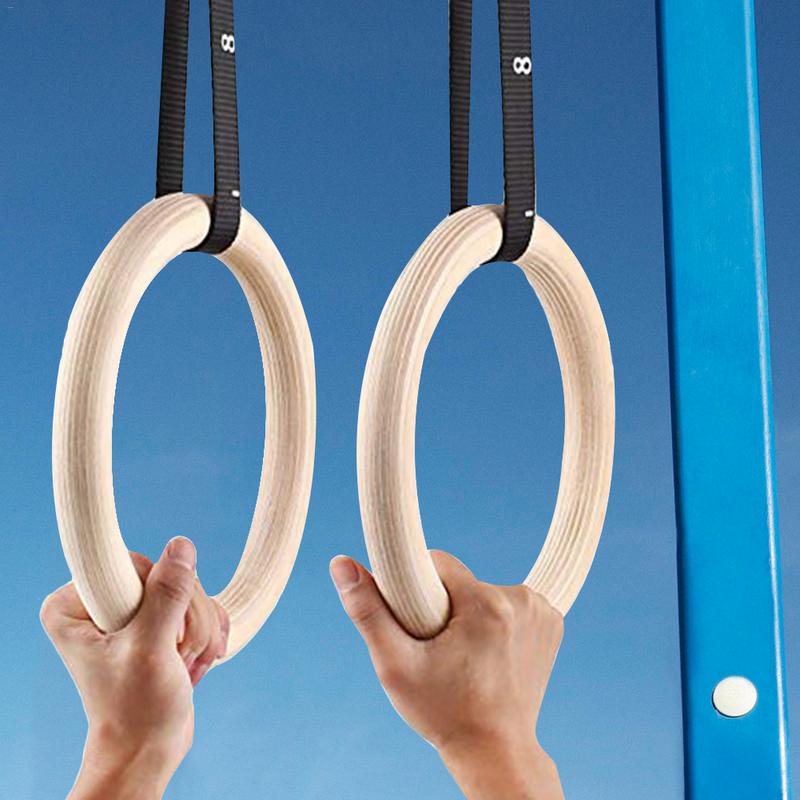 1 Buah Cincin Senam Kayu Birch - Gymnastic Ring Wood ulasan dan harga