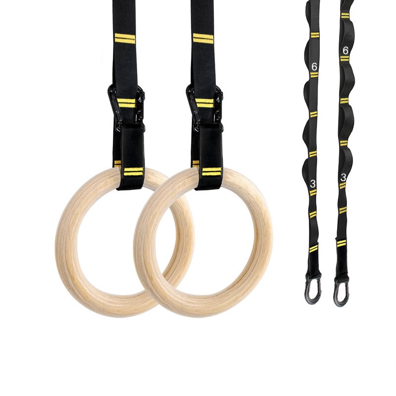 Cincin Senam Pull-up 28mm 32mm - Gymnastic Ring Wood ulasan dan harga