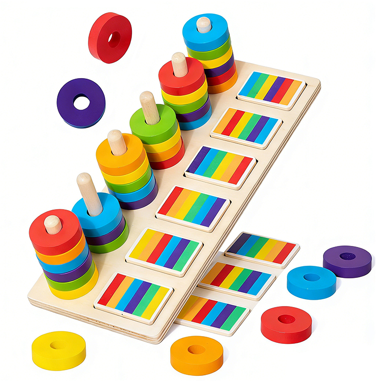 Permainan Pencocokan Warna Pel - Gymnastic Ring Wood ulasan dan harga