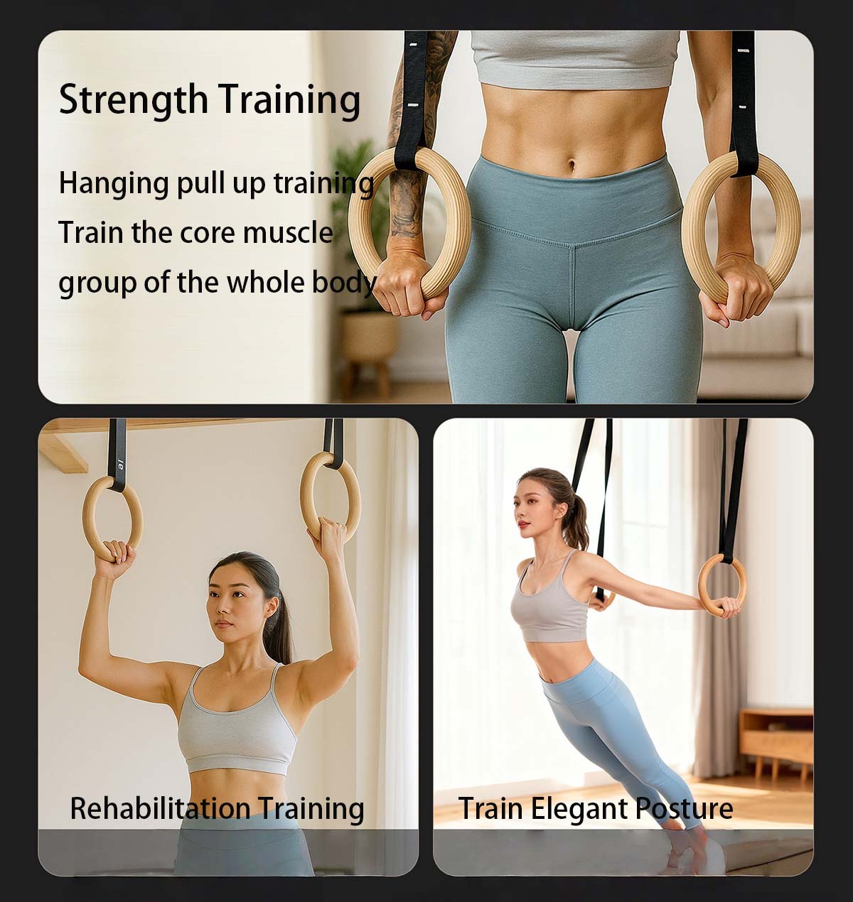Ring Senam Kayu yang Dapat Dis - Gymnastic Ring Wood ulasan dan harga
